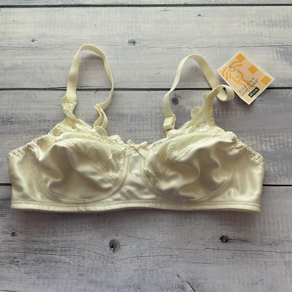Amoena Mastectomy Bra Womens 34A Cream Wireless Soft Cup #2141 NEW